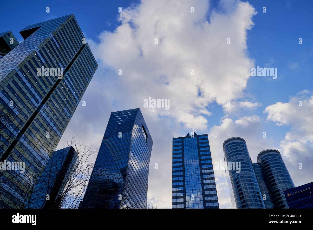 KPMG headquarters, skyscrapers and office buildings in La Defense business district, Paris Stock Photo