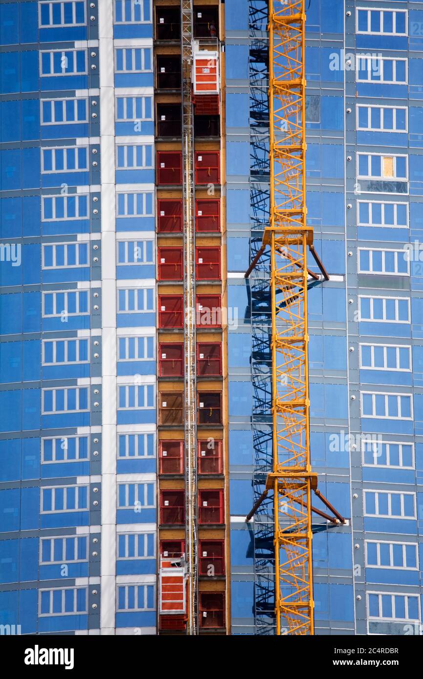 Highrise Construction, Seattle, Washington State, USA Stock Photo