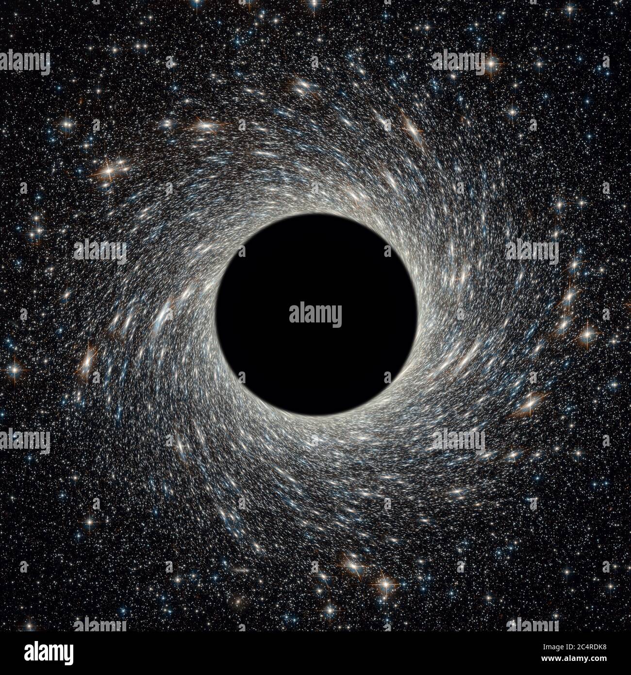 Black Hole In Universe Wormhole And Stars In Outer Space Galaxy 