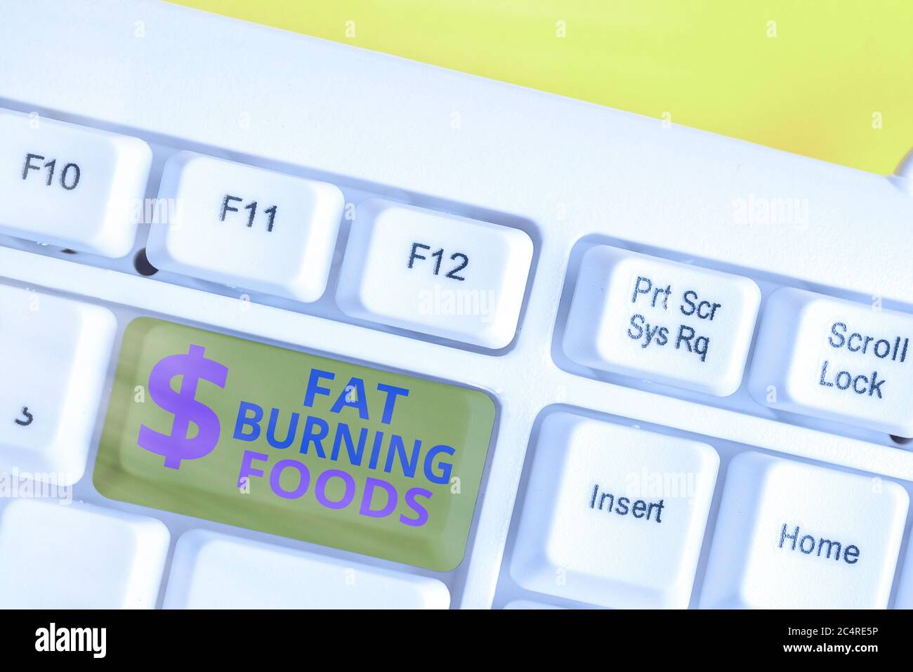 Handwriting text writing Fat Burning Foods. Conceptual photo produce ...