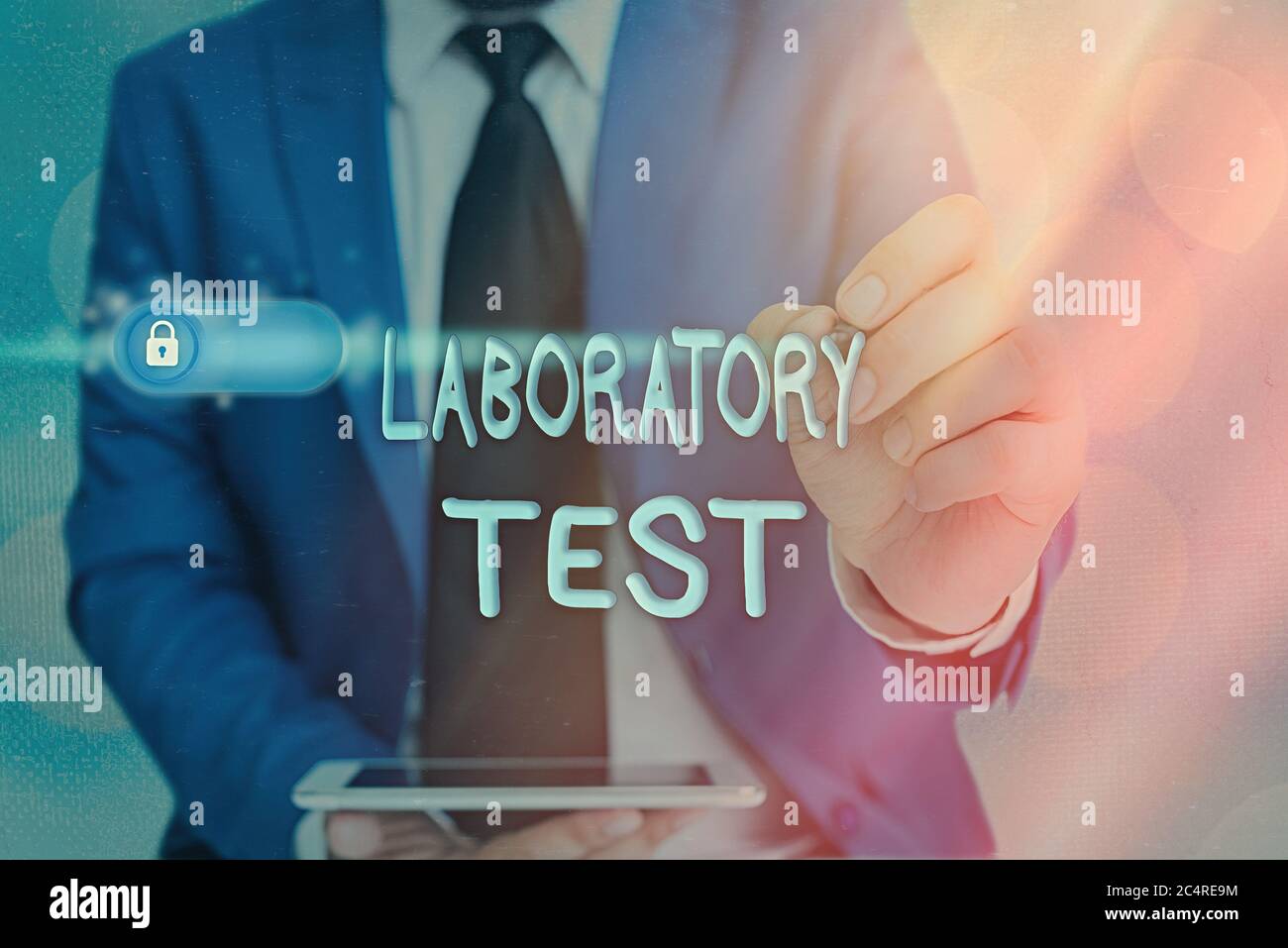 Writing note showing Laboratory Test. Business concept for