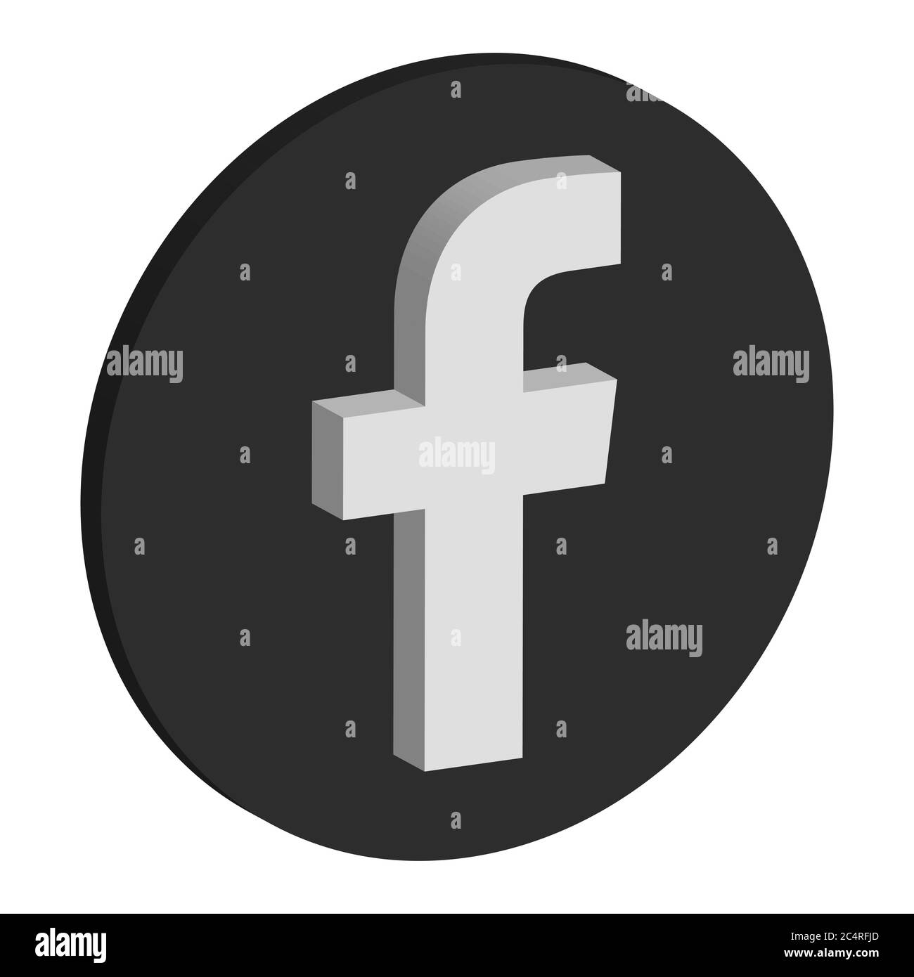 Facebook logo circle Black and White Stock Photos & Images - Alamy