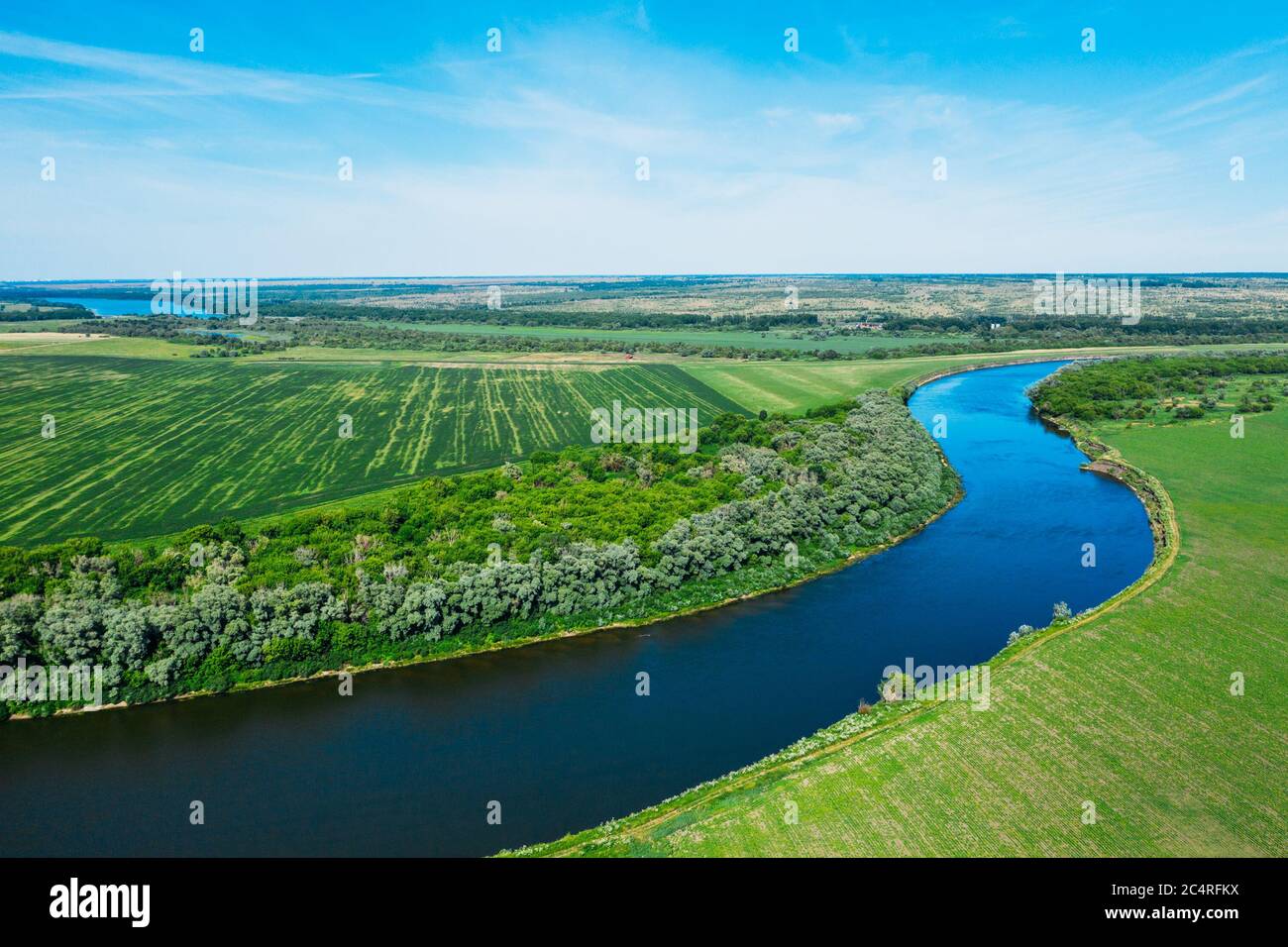 Aerial view of green landscape hi-res stock photography and images - Alamy