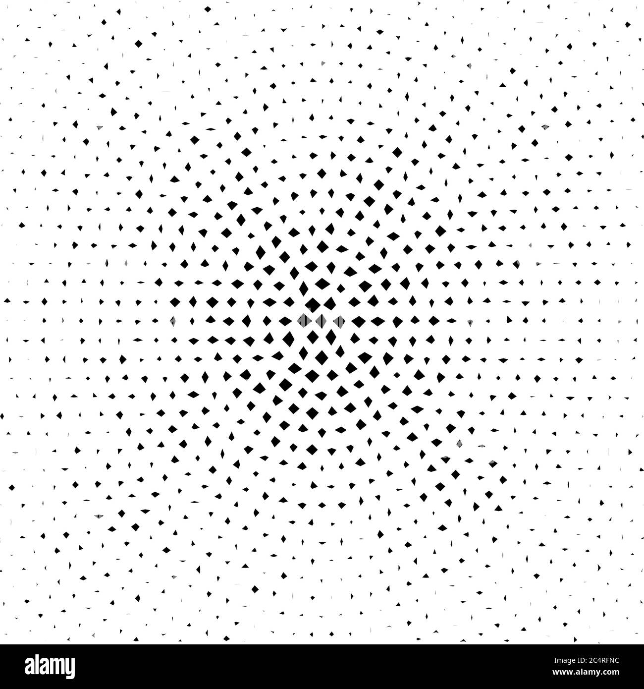 Halftone dotted background. Halftone effect vector pattern. Distorted dots isolated on the white background. Stock Vector