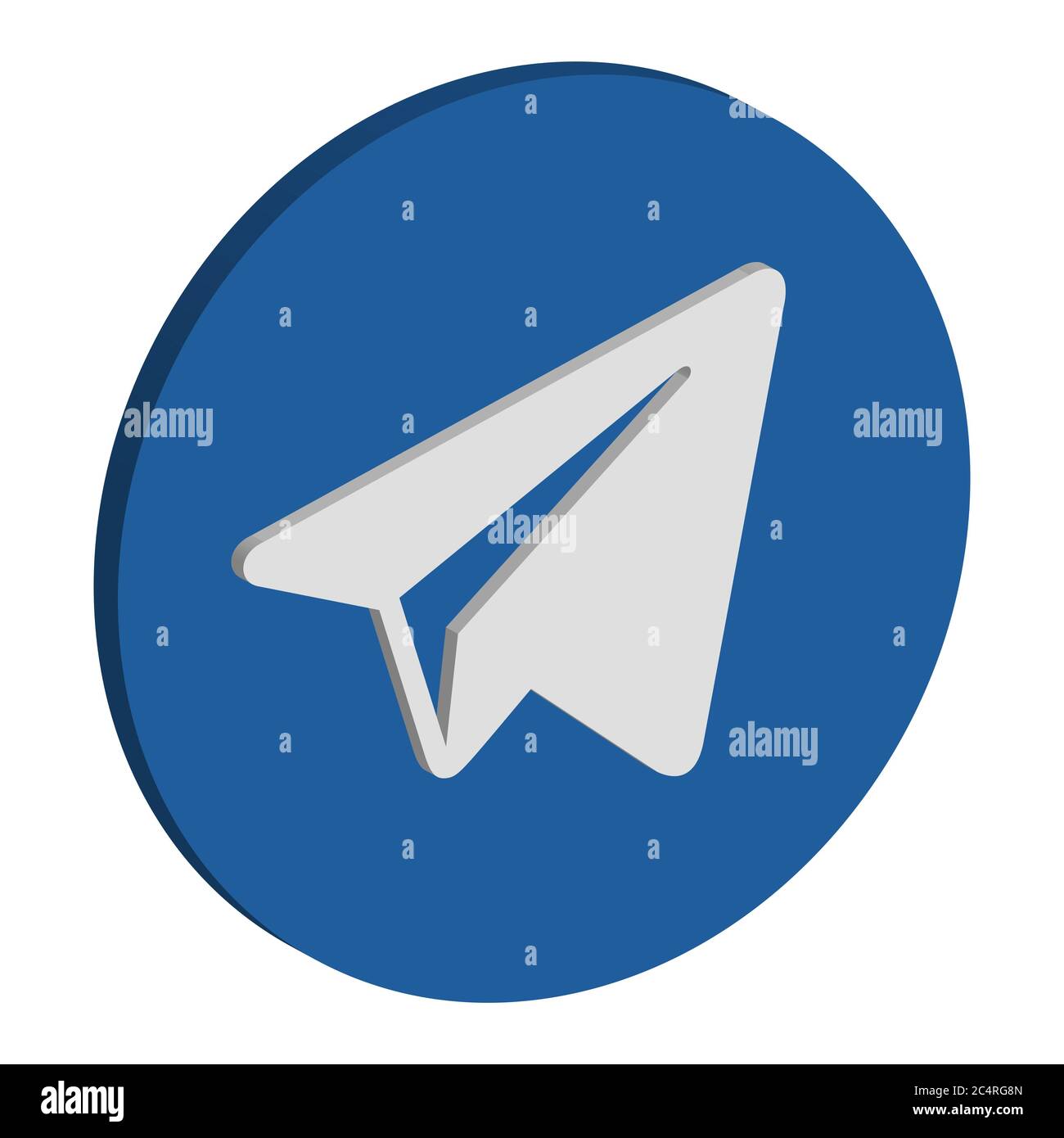 Telegram messenger 3d logo Cut Out Stock Images & Pictures - Alamy