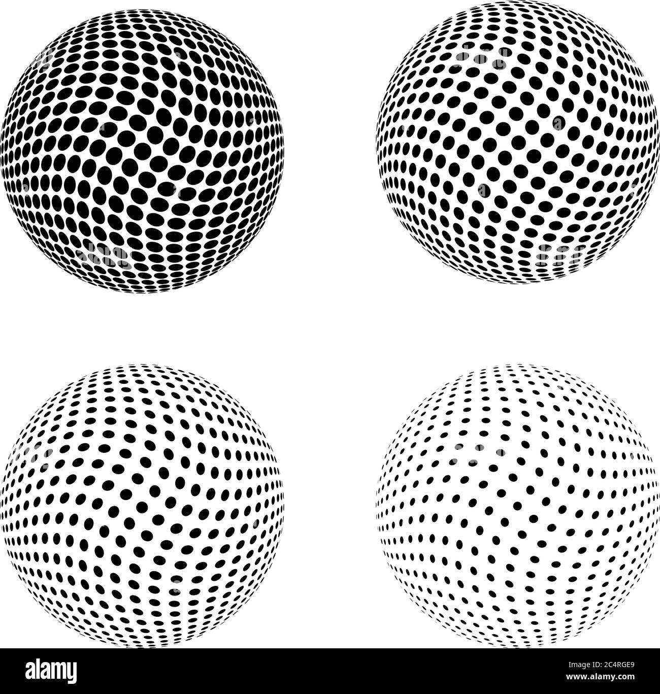 Set of Halftone circles isolated on the white background.Collection of ...