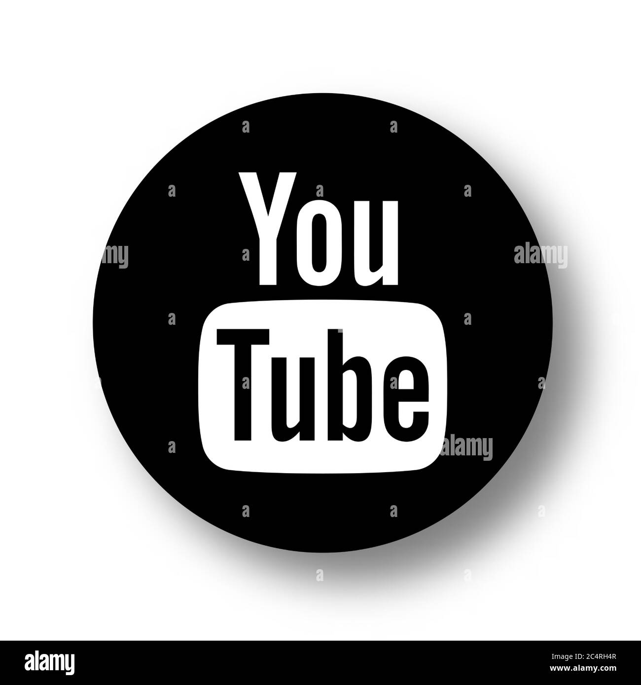 Youtube Logo Round Black And White Stock Photos Images Alamy
