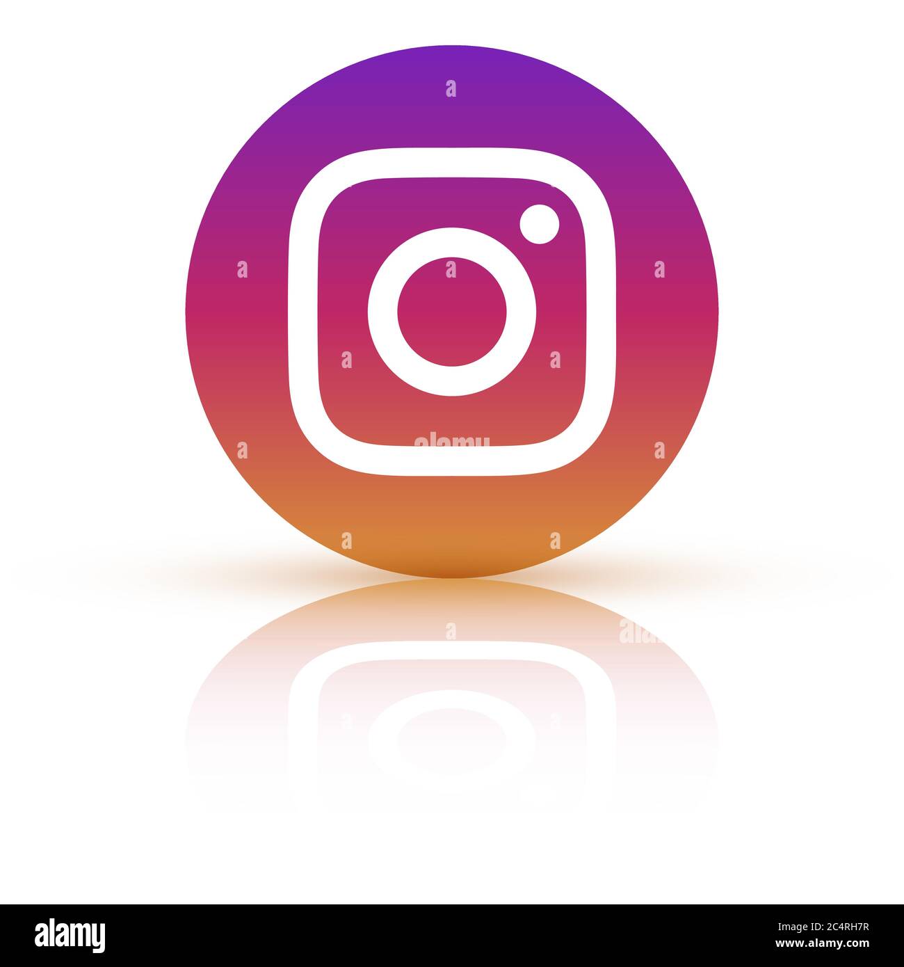 VORONEZH, RUSSIA - JANUARY 31, 2020: Instagram logo round icon with ...