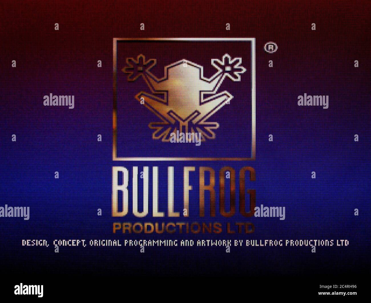 Bullfrog Developer Logo - Sony Playstation 1 PS1 PSX - Editorial use only Stock Photo