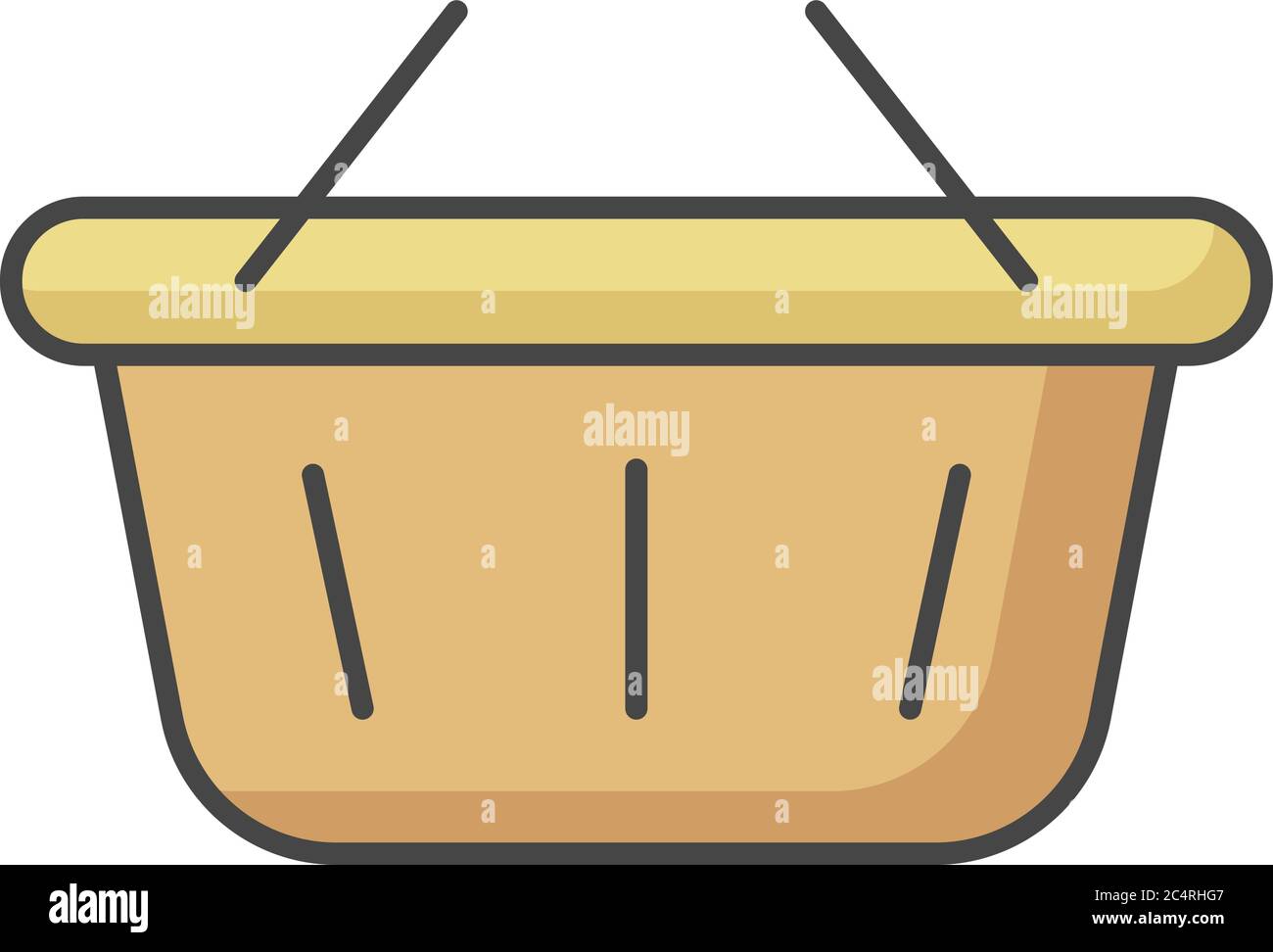 Shopping basket RGB color icon Stock Vector Image & Art - Alamy