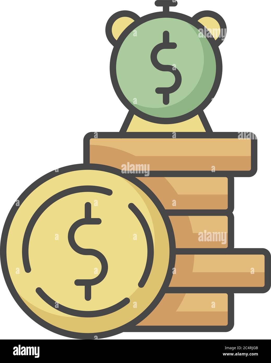Deposit RGB color icon Stock Vector