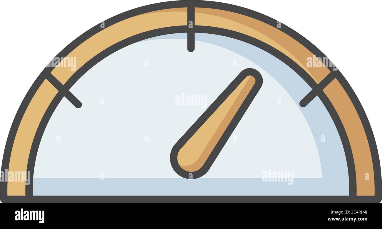 Speedometer RGB color icon Stock Vector