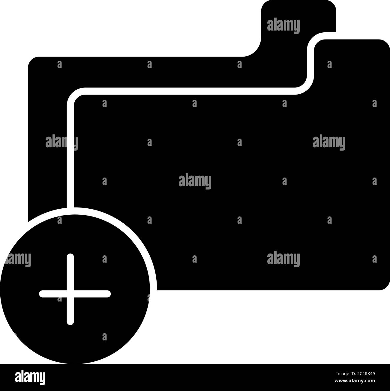 Empty Folder Black Glyph Icon Stock Vector Image Art Alamy