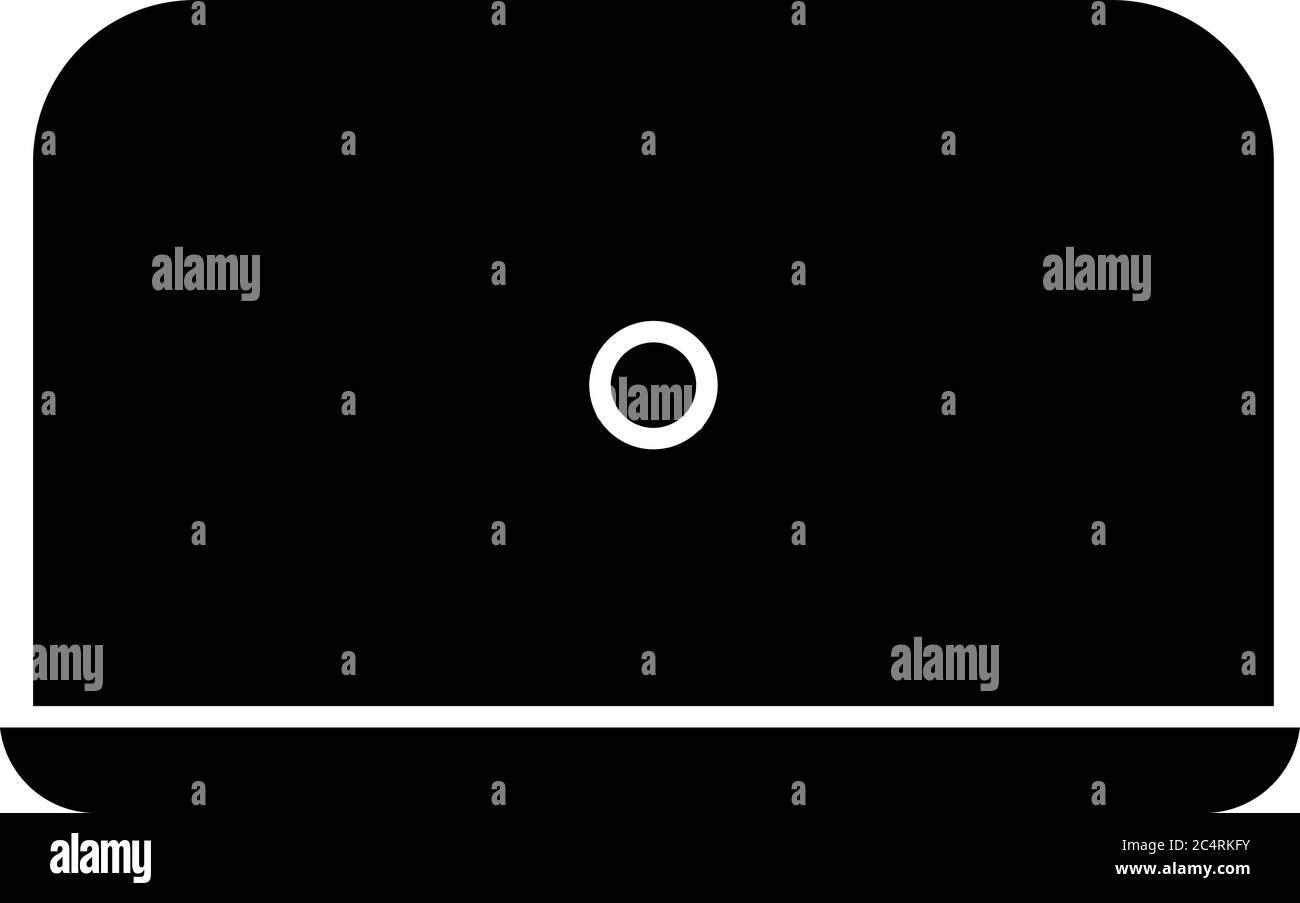 Laptop black glyph icon Stock Vector Image & Art - Alamy