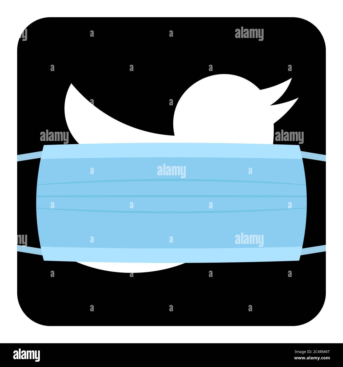 VORONEZH, RUSSIA - APRIL 14, 2020: Twitter logo square icon in black ...