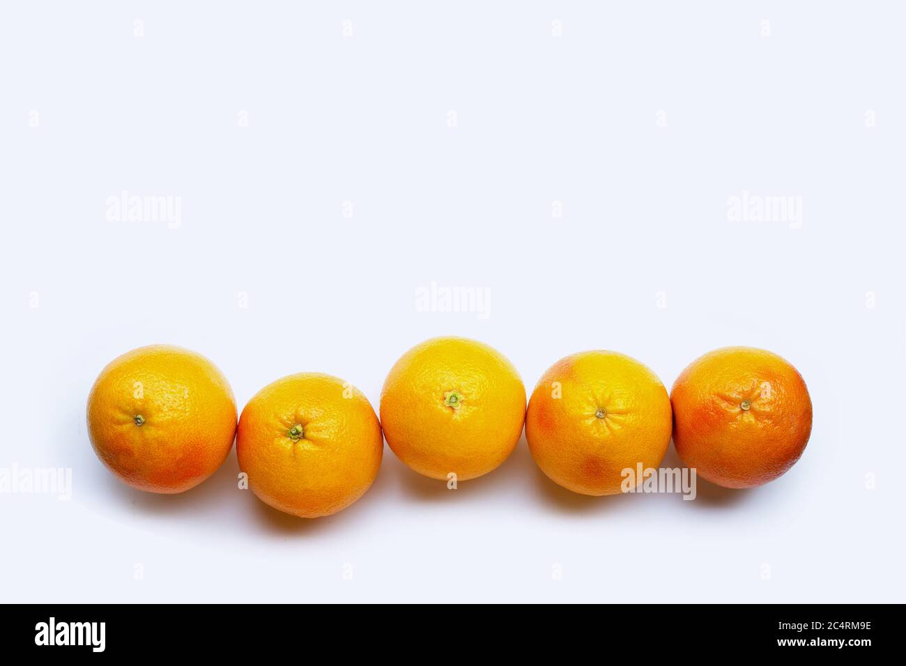 Grapefruits on white background. Copy space Stock Photo
