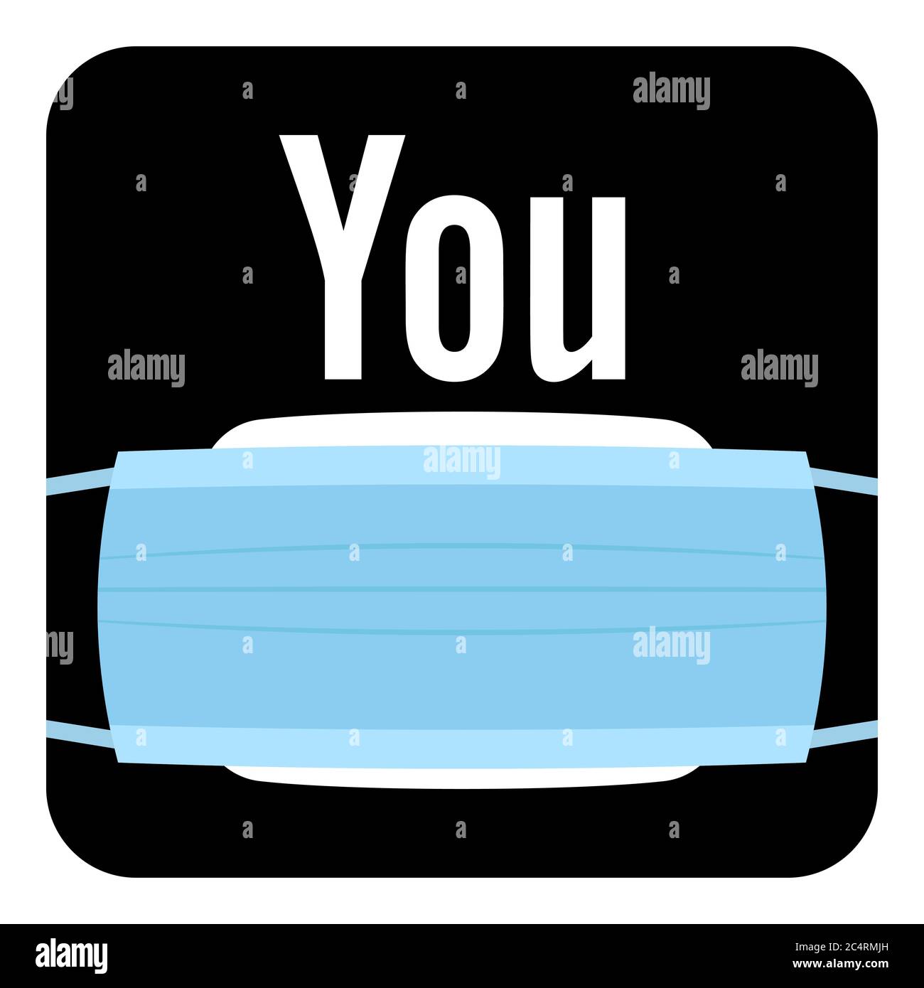 Voronezh Russia April 14 Youtube Logo Square Icon In Black Color In Medical Disposable Mask For Protection From Coronavirus Stock Vector Image Art Alamy