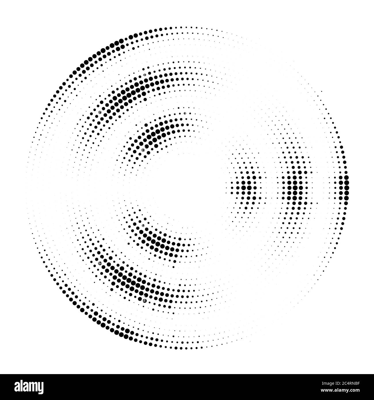 Halftone dotted background circularly distributed. Halftone effect ...