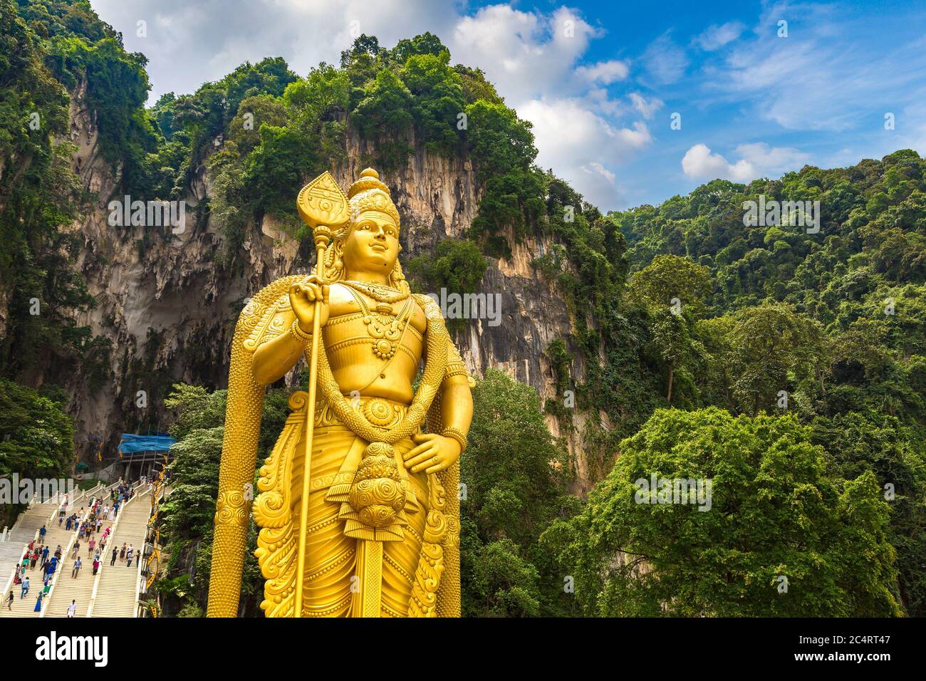 Statue of hindu god Murugan at Batu cave in Kuala Lumpur, Malaysia at ...