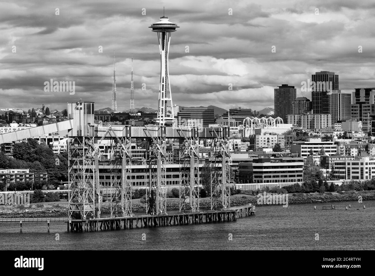 Space needle Black and White Stock Photos & Images Alamy