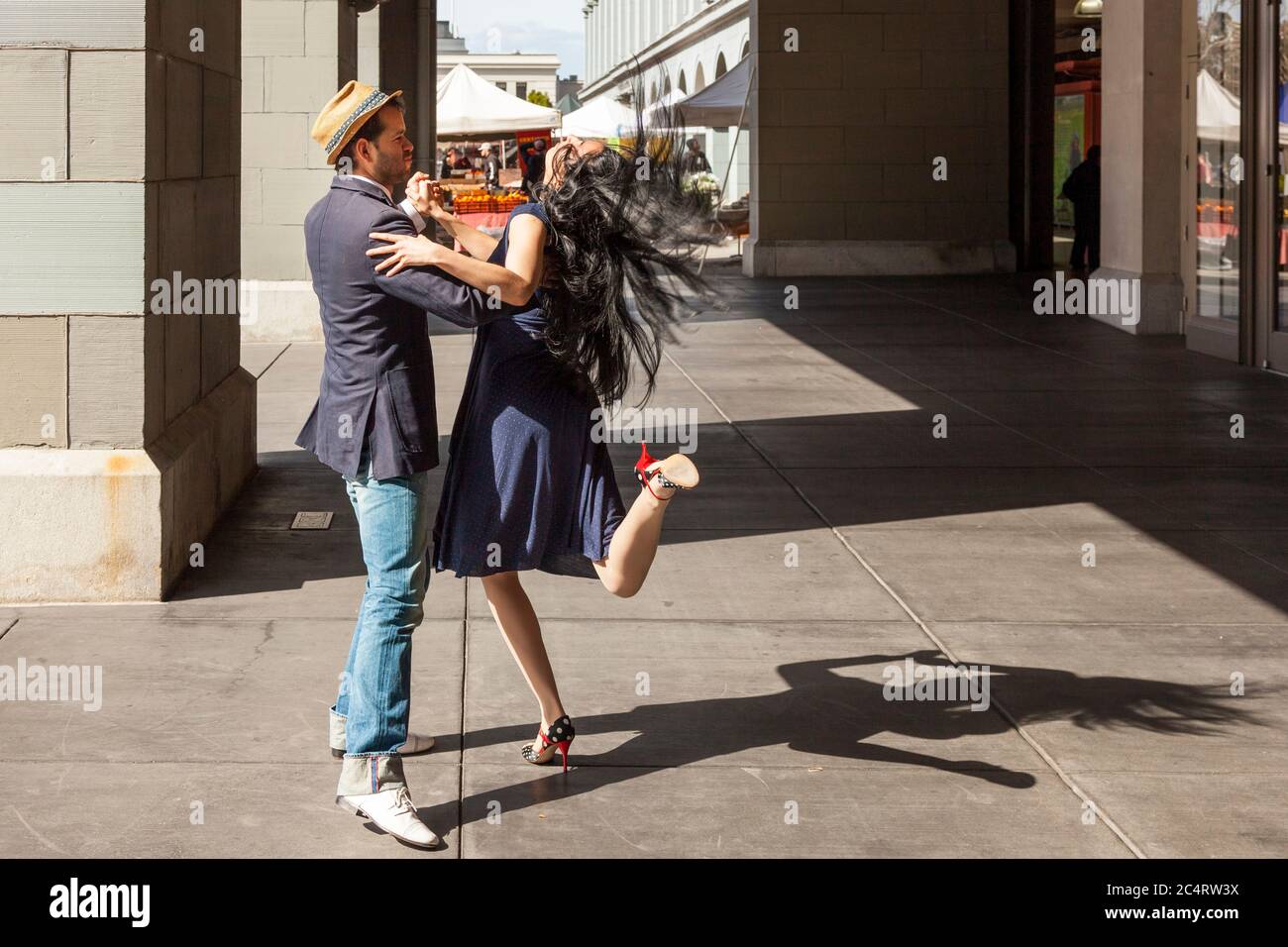 Couple dancing in San Francisco Stock Photo Alamy