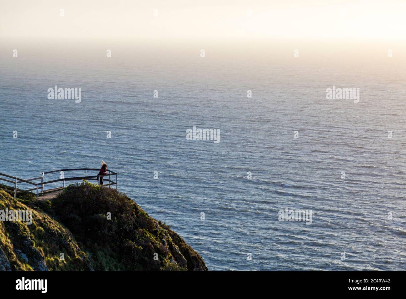 Woman admiring scenic beauty hi-res stock photography and images - Alamy