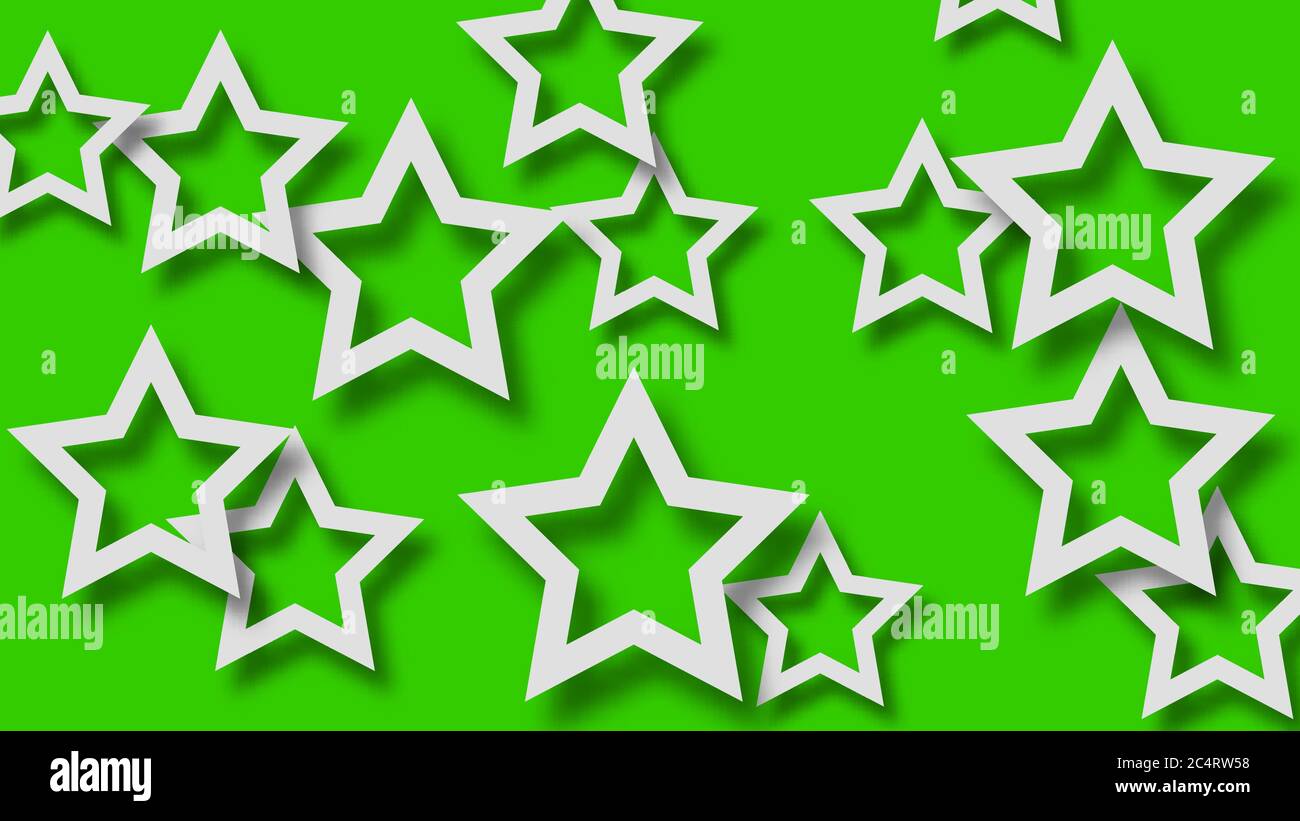Abstract illustration of randomly arranged white stars with soft ...