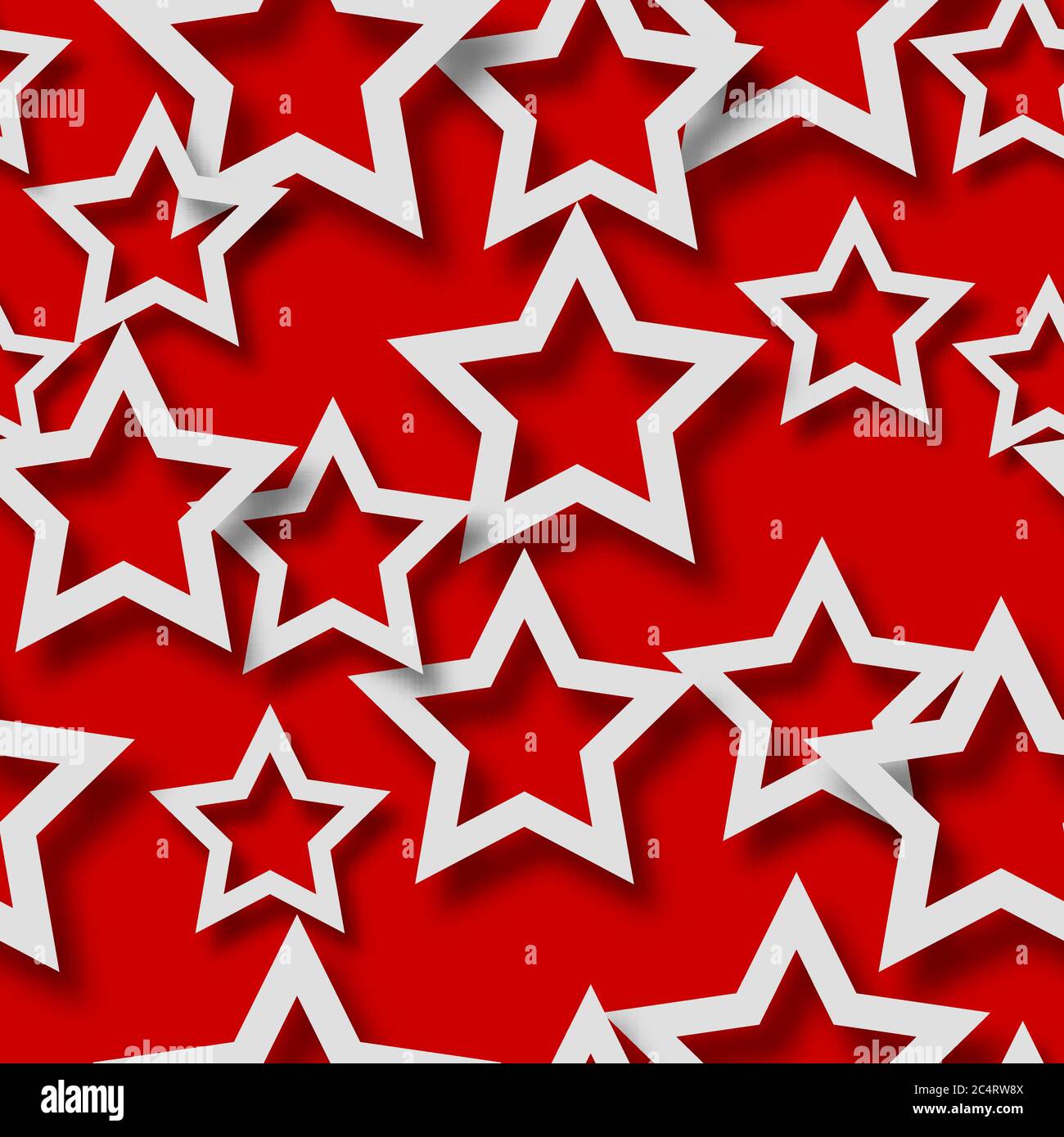 Abstract seamless pattern of randomly arranged white stars with soft ...