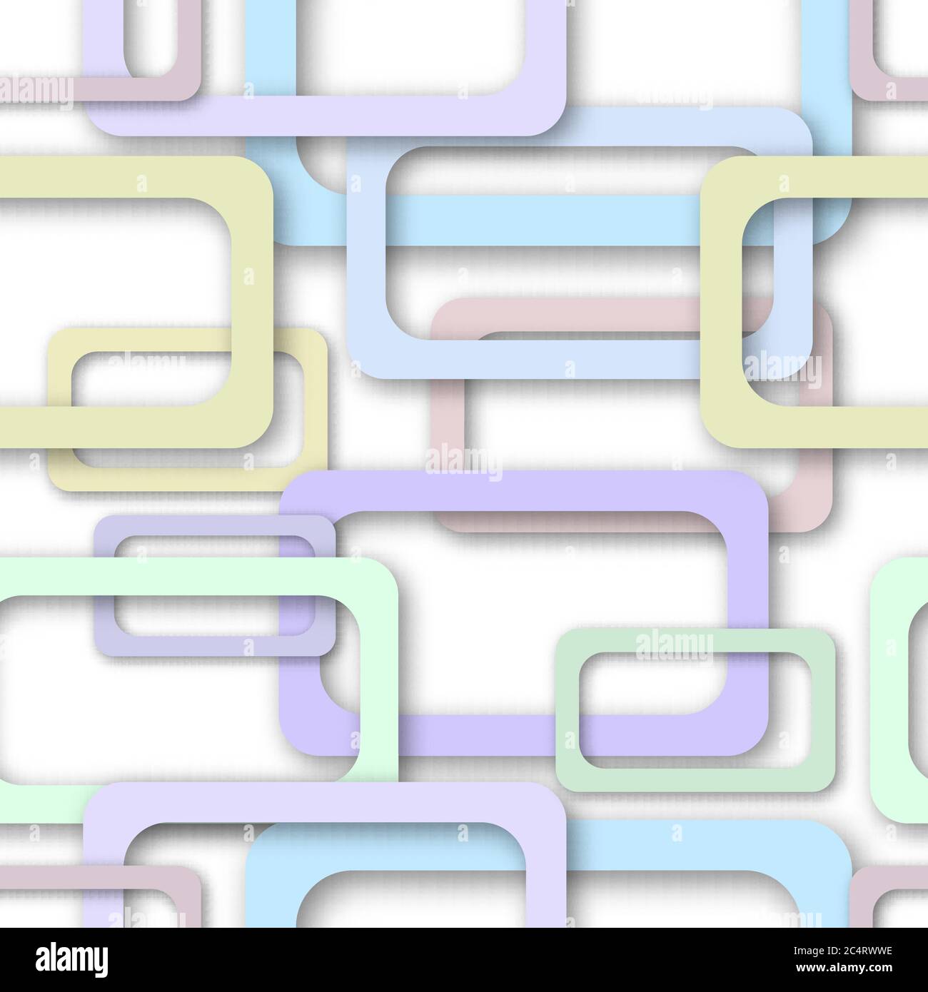 Abstract seamless pattern of randomly arranged colored rectangle frames ...