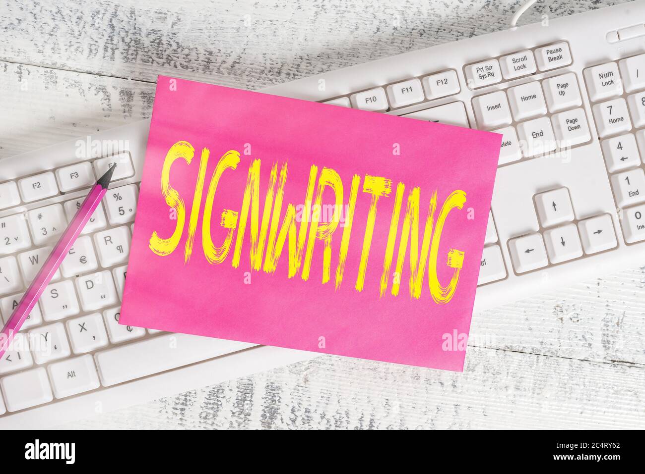 Handwriting text writing Signwriting. Conceptual photo any type of ...