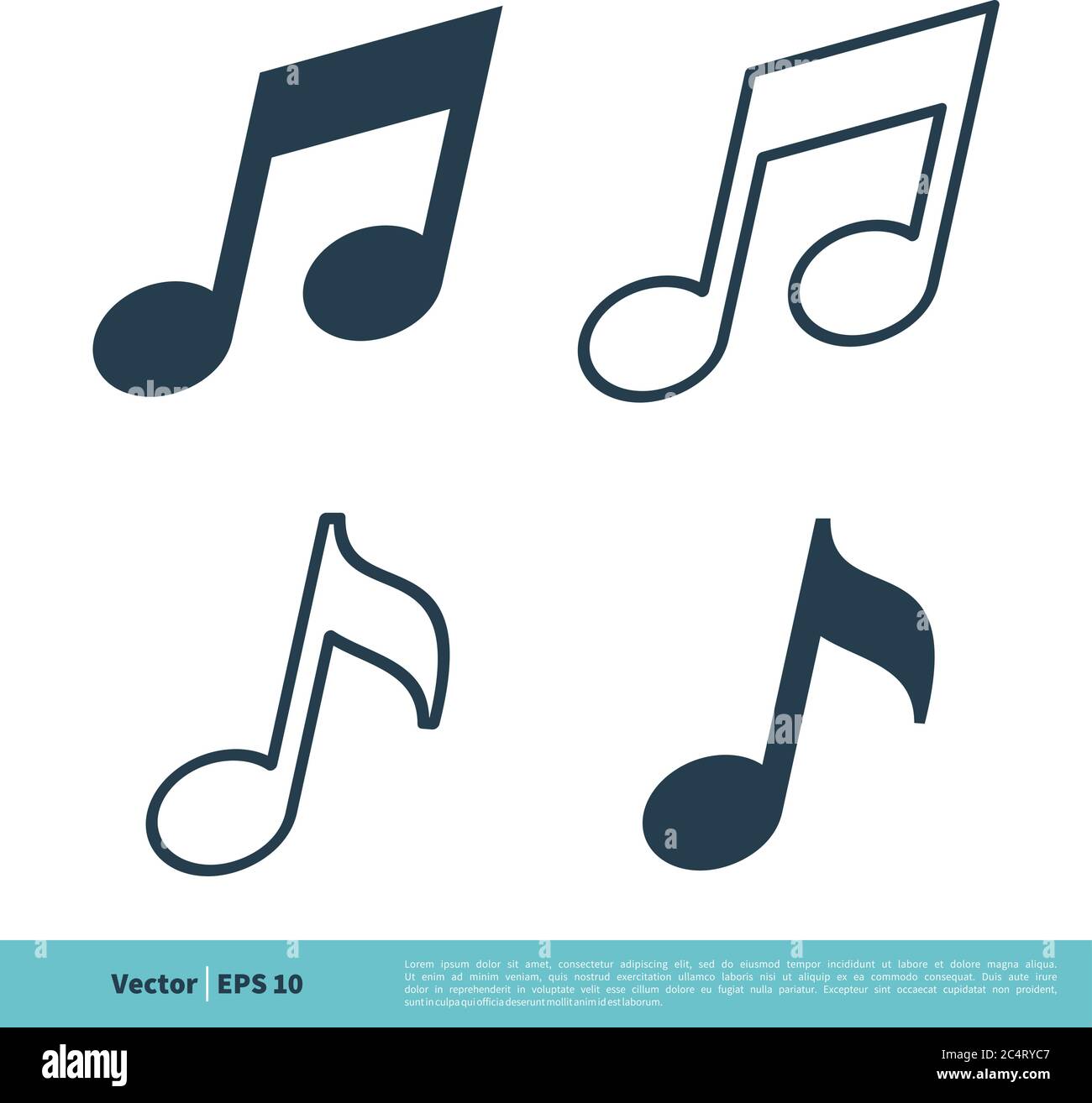 Music Note Symbol Icon Vector Logo Template Illustration Design. Vector EPS 10. Stock Vector