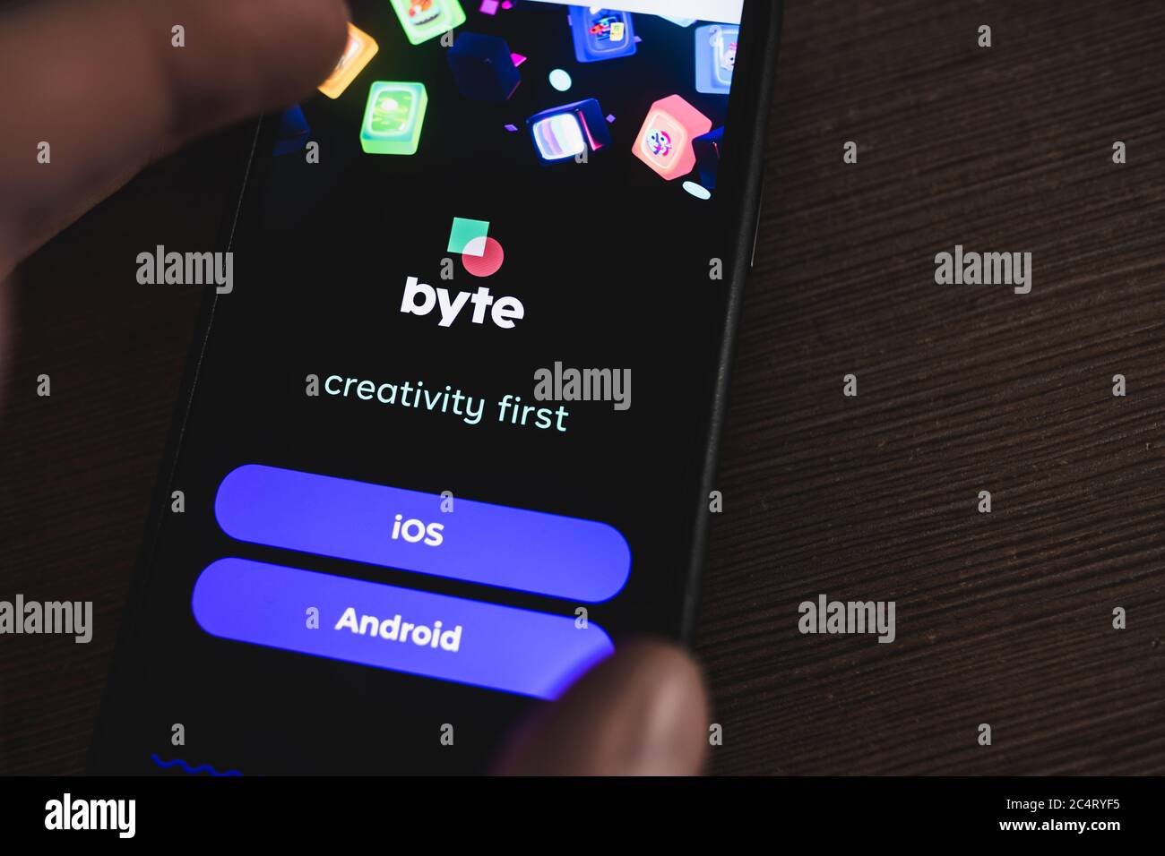 byte logo on the smartphone screen Stock Photo - Alamy