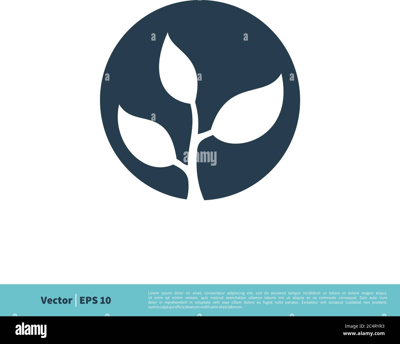 Leaf, Growth Plant Icon Vector Logo Template Illustration Design ...