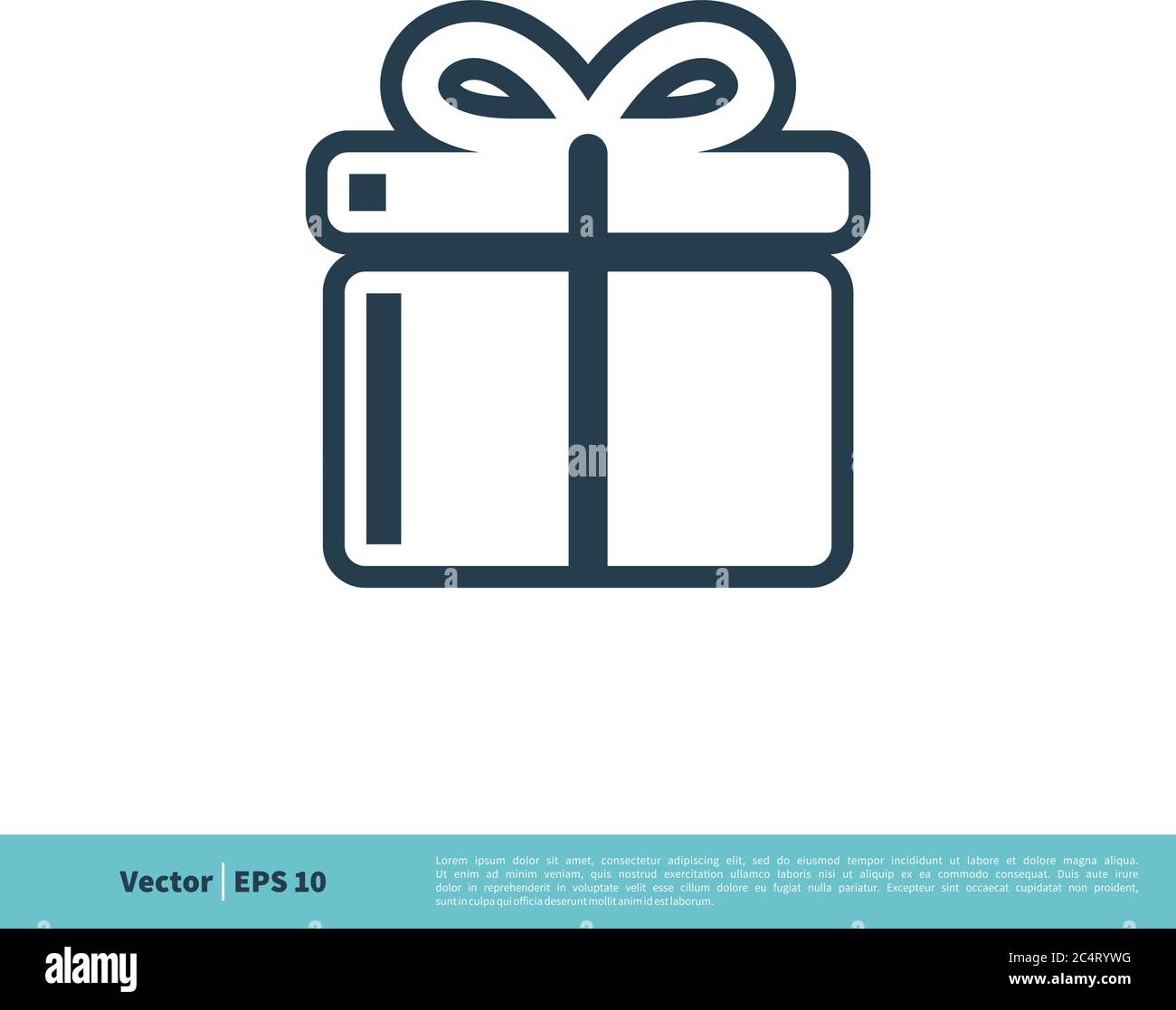 Gift Box Icon Vector Logo Template Illustration Design. Vector EPS 10. Stock Vector