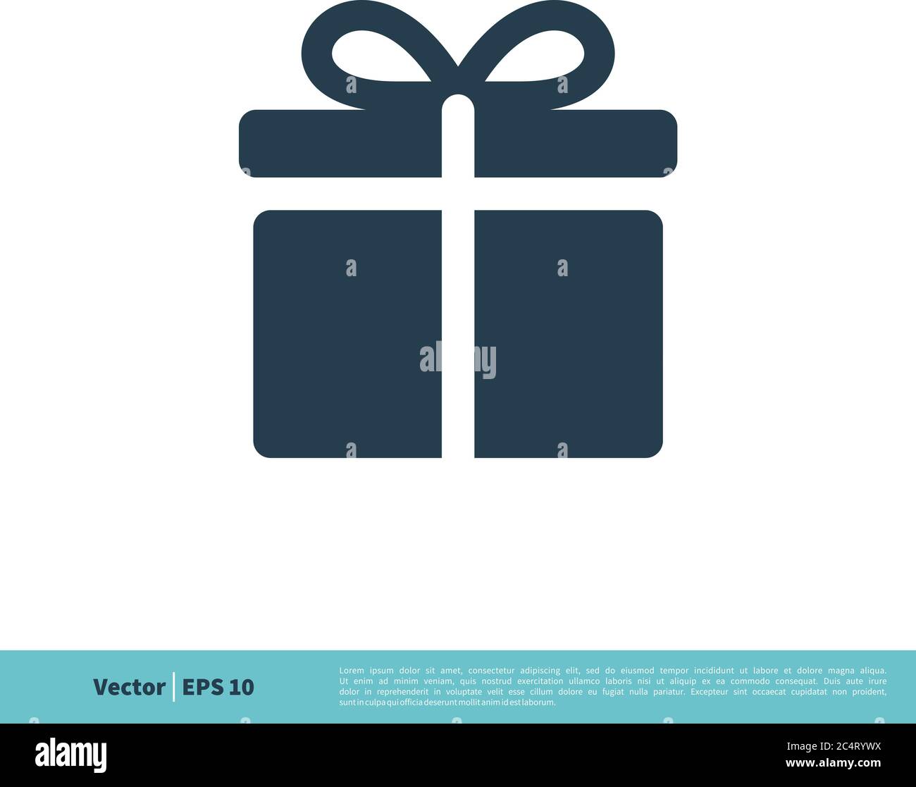 Gift Box Icon Vector Logo Template Illustration Design. Vector EPS 10. Stock Vector