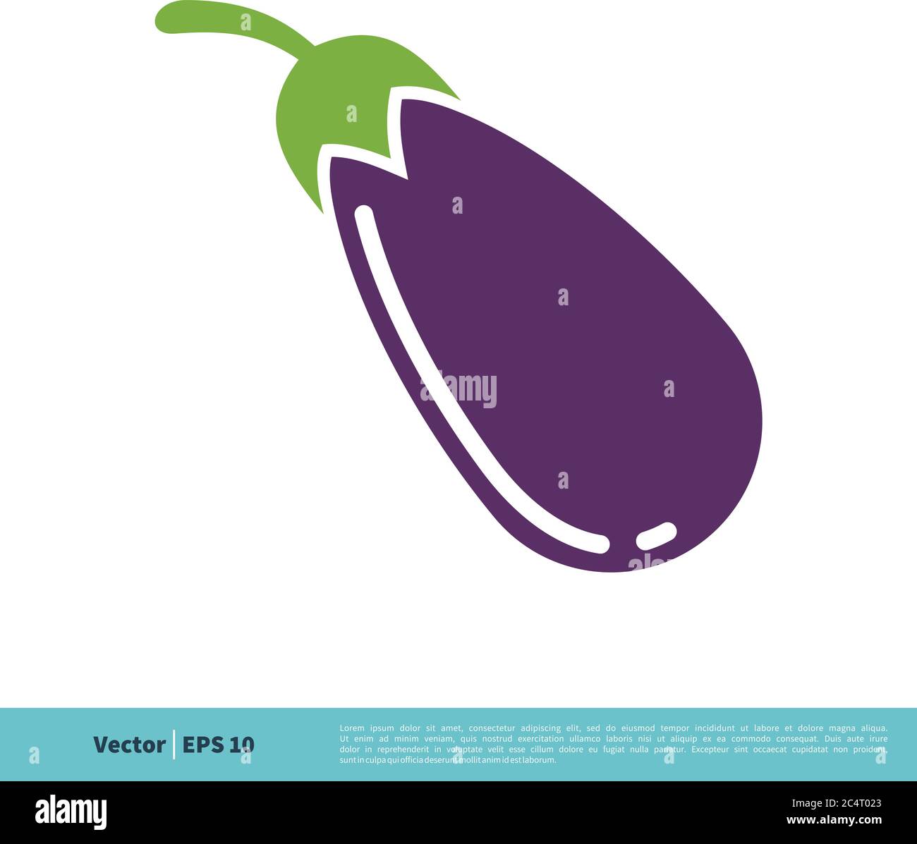 Eggplant - Vegetable Icon Vector Logo Template Illustration Design. Vector EPS 10. Stock Vector