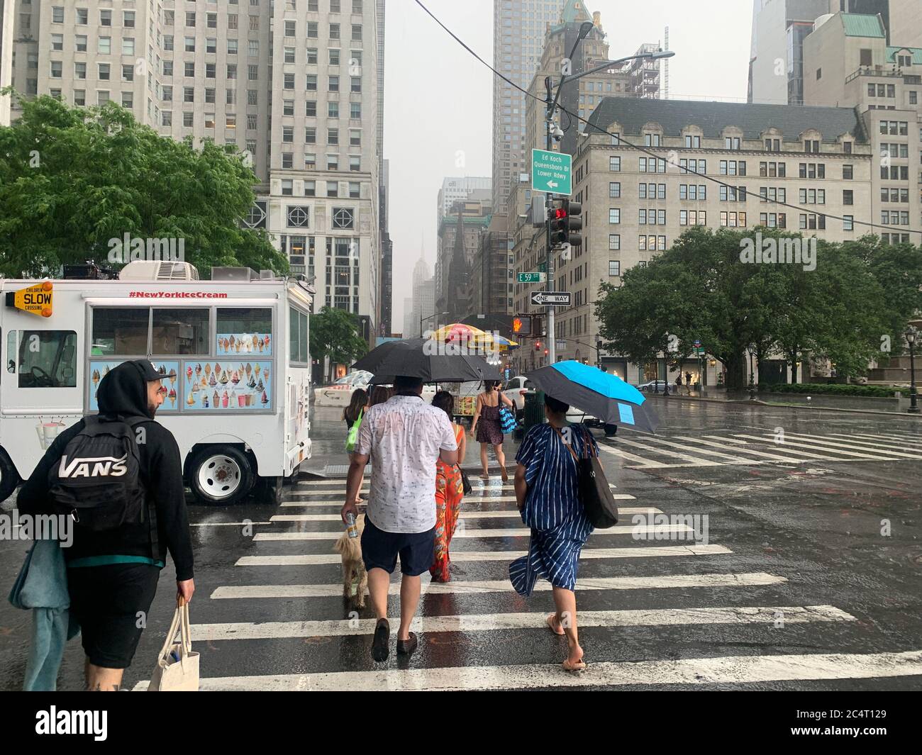 New York, New York, USA. 28th June, 2020. (NEW) Heavy rainfall in New