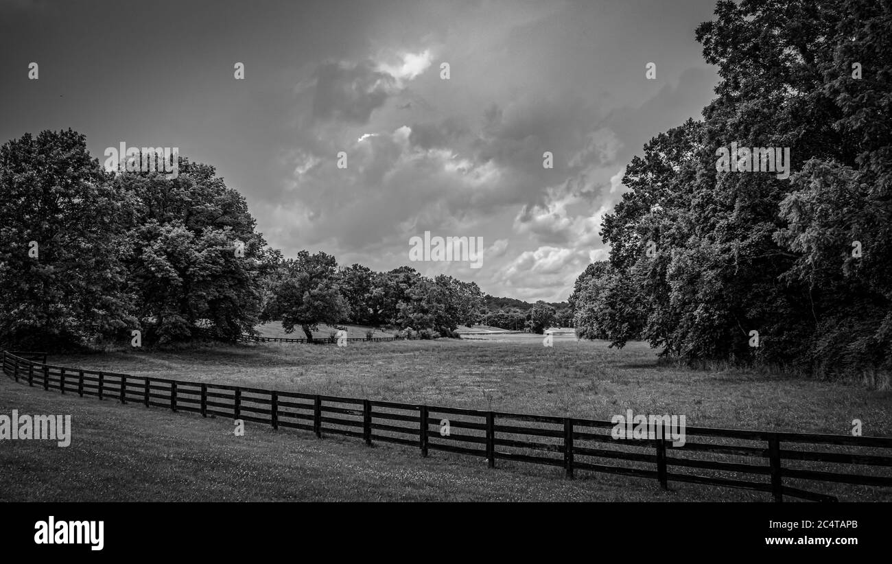 Farm at Leipers Fork in Tennessee - LEIPERS FORK, USA - JUNE 18, Stock Photo