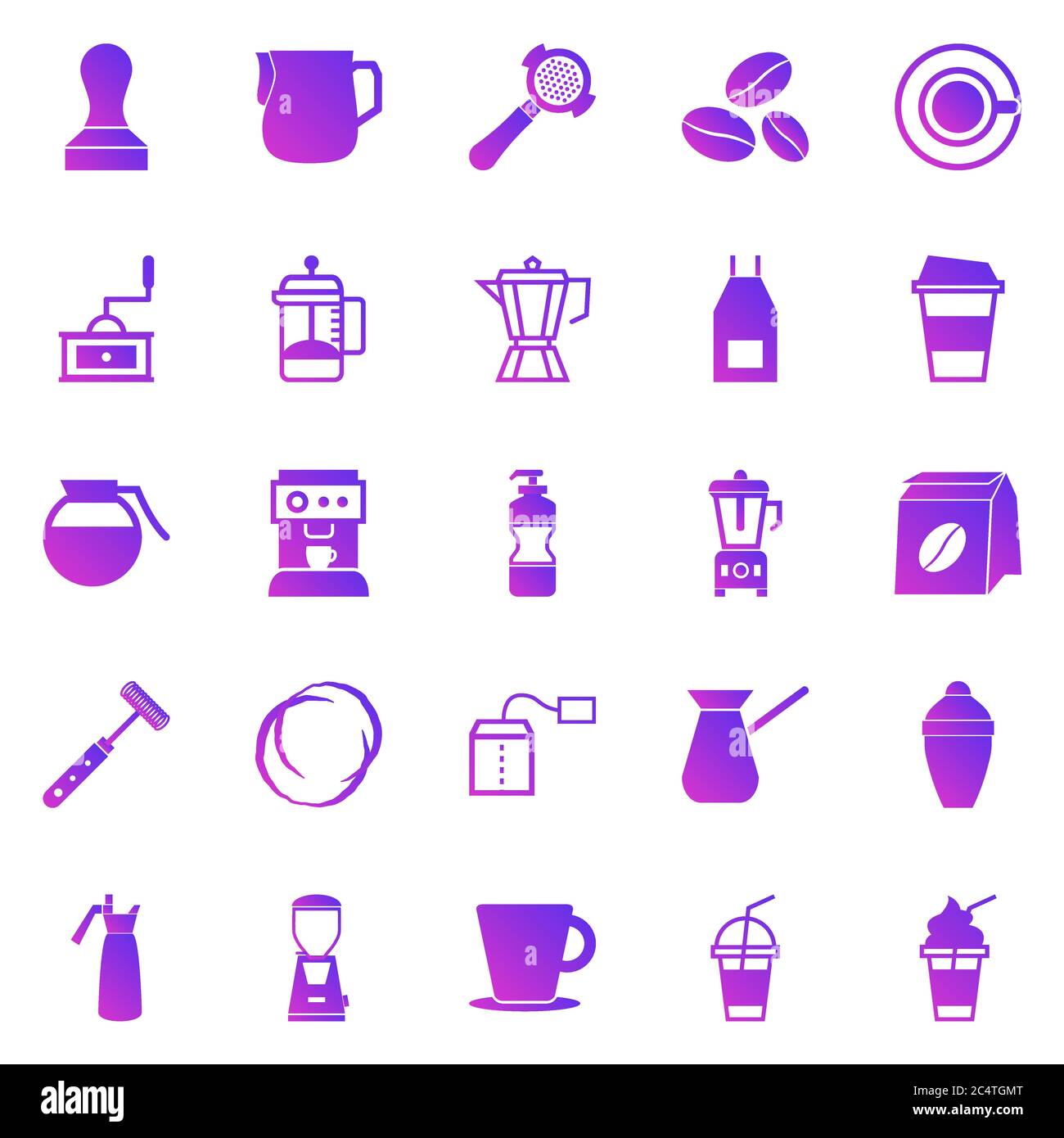 Barista gradient icon on white background, stock vector Stock Vector