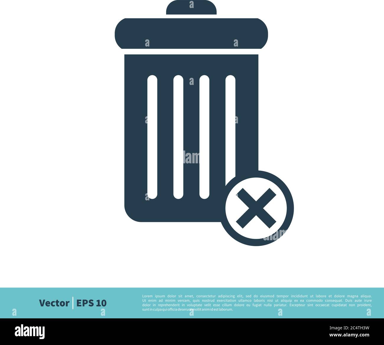 Trash Can / Garbage Bucket Icon Vector Logo Template Illustration Design. Vector EPS 10. Stock Vector