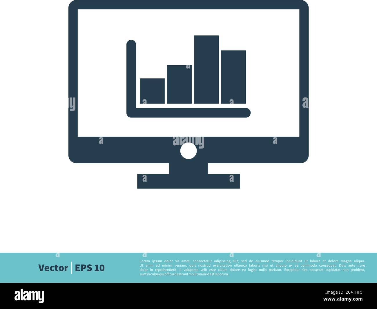 Finance Diagram and Screen Icon Vector Logo Template Illustration Design. Vector EPS 10. Stock Vector
