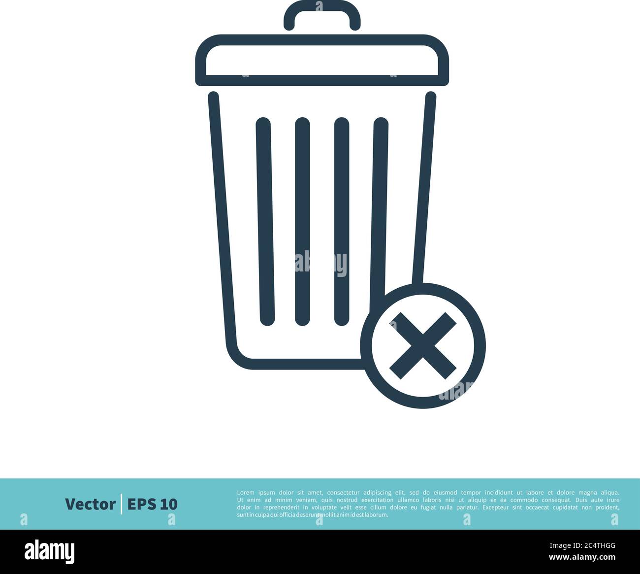 Trash Can / Garbage Bucket Icon Vector Logo Template Illustration Design. Vector EPS 10. Stock Vector