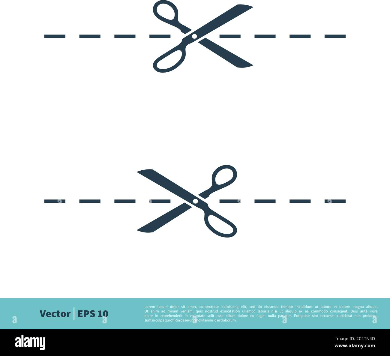 Scissor Cutting Icon Vector Logo Template Illustration Design. Vector EPS 10. Stock Vector