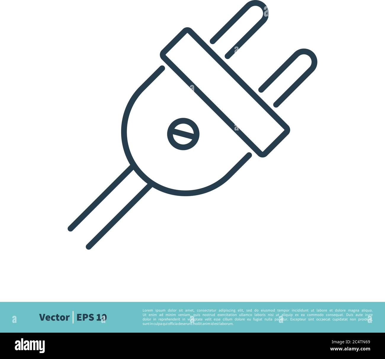 Electricity Cable Plugin Icon Vector Logo Template Illustration Design. Vector EPS 10. Stock Vector