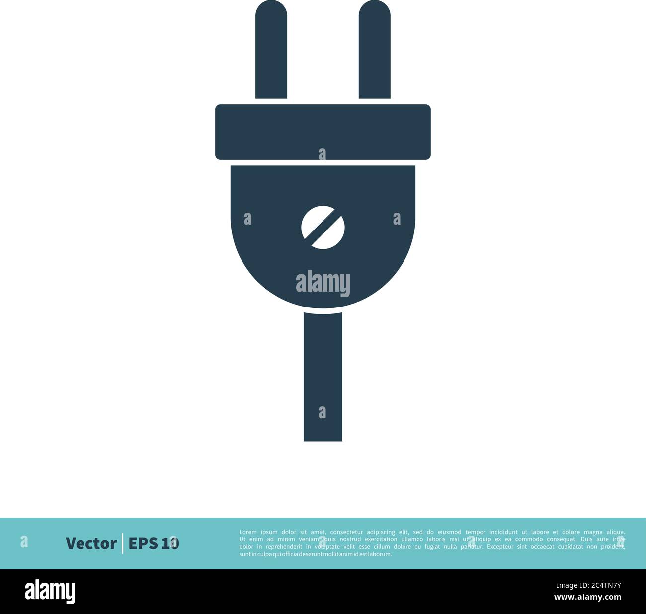 Electricity Cable Plugin Icon Vector Logo Template Illustration Design. Vector EPS 10. Stock Vector