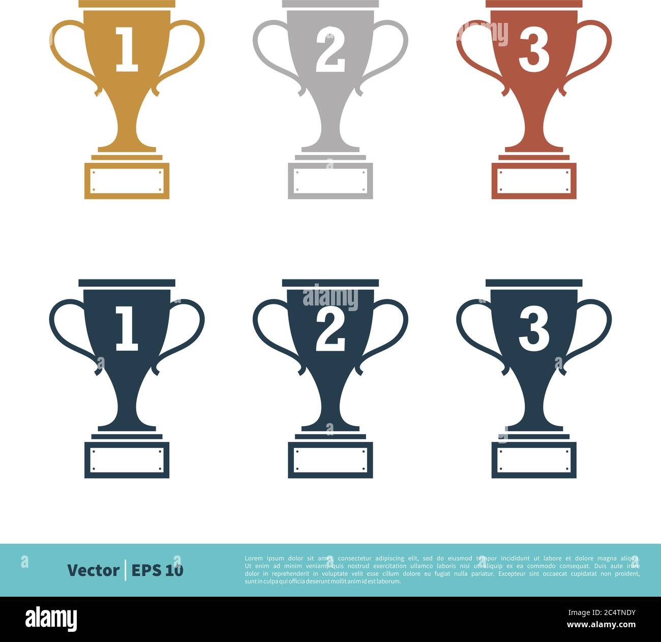 Trophy Icon Vector Logo Template Illustration Design. Vector EPS 10. Stock Vector