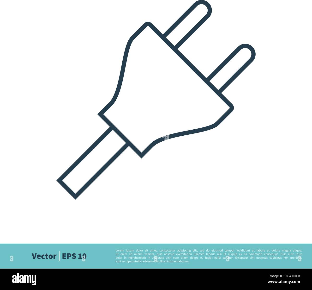 Electricity Cable Plugin Icon Vector Logo Template Illustration Design. Vector EPS 10. Stock Vector