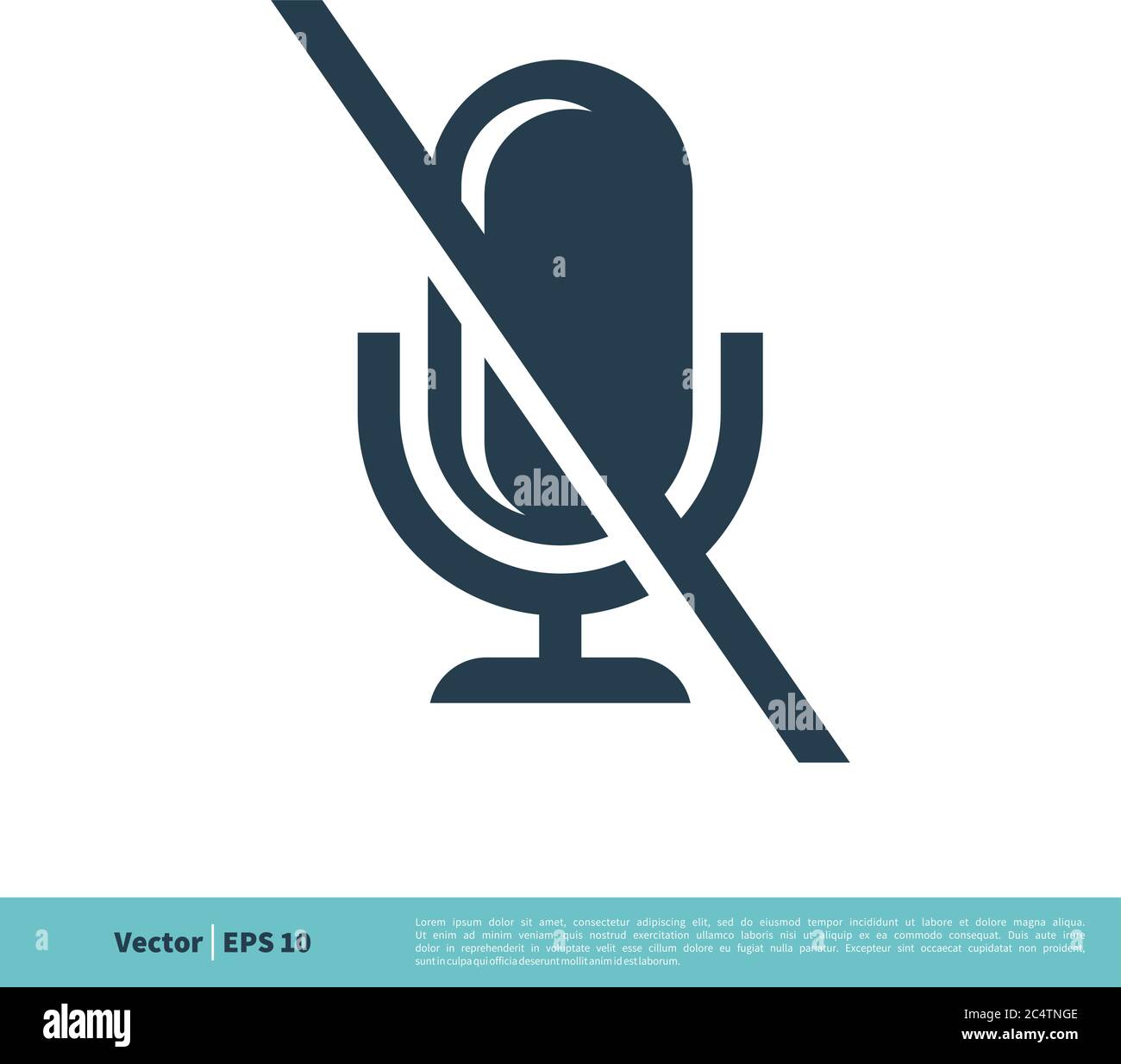 Muted Microphone Icon Vector Logo Template Illustration Design Vector Eps 10 Stock Vector Image Art Alamy