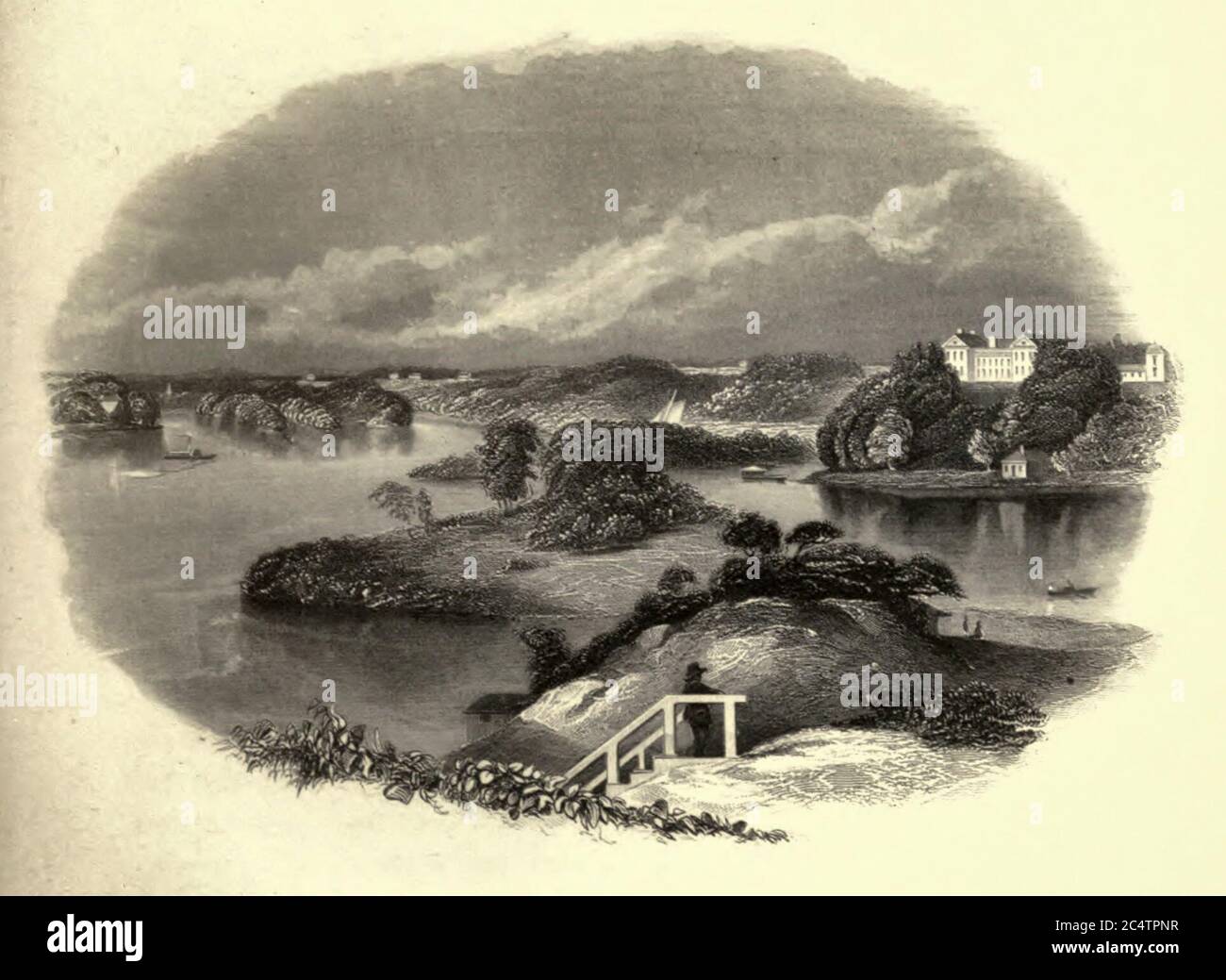 View of Point Breeze on the Delaware River in Bordentown, New Jersey