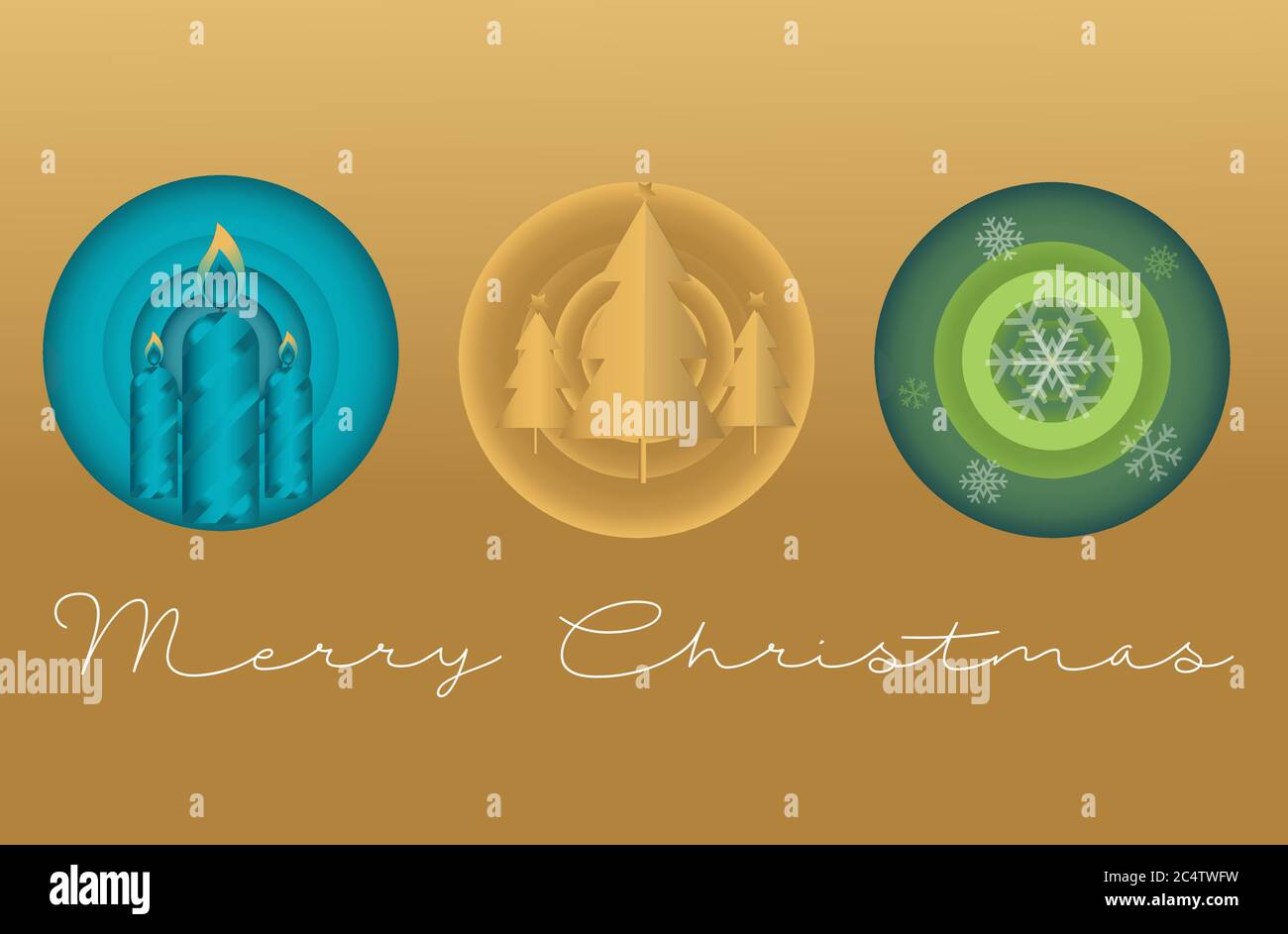 Christmas card vector drawing Stock Vector